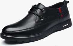 商务男士黑色亮皮鞋素材