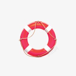 红色安全游泳圈素材