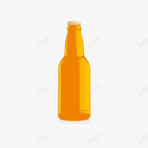 黄色瓶装汽水png免抠素材_88icon https://88icon.com 手绘 汽水 玻璃瓶汽水 瓶装 黄色