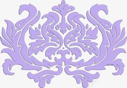 紫色花纹装饰素材