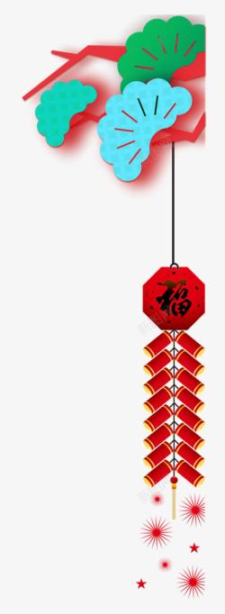 新年放鞭炮喜迎中国年素材