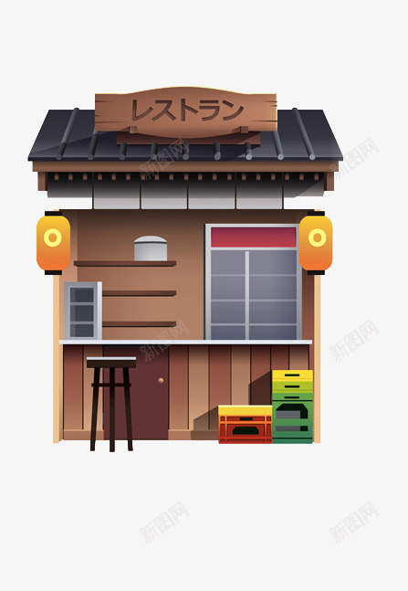 卡通房屋图案png免抠素材_88icon https://88icon.com 卡通房屋 棕色的房屋 美丽的房屋