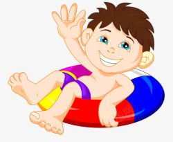 泳圈与孩子素材