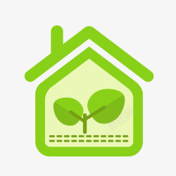 绿色房子环保装饰素材