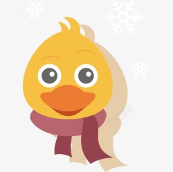 鸭子戴相机戴围巾的小鸭子高清图片