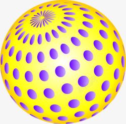 3d球状黄色波点素材