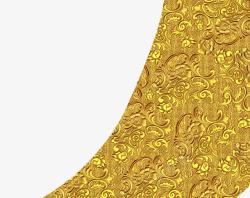 黄色浮雕花纹装饰素材