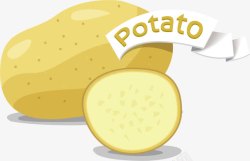 土豆蔬菜矢量图素材