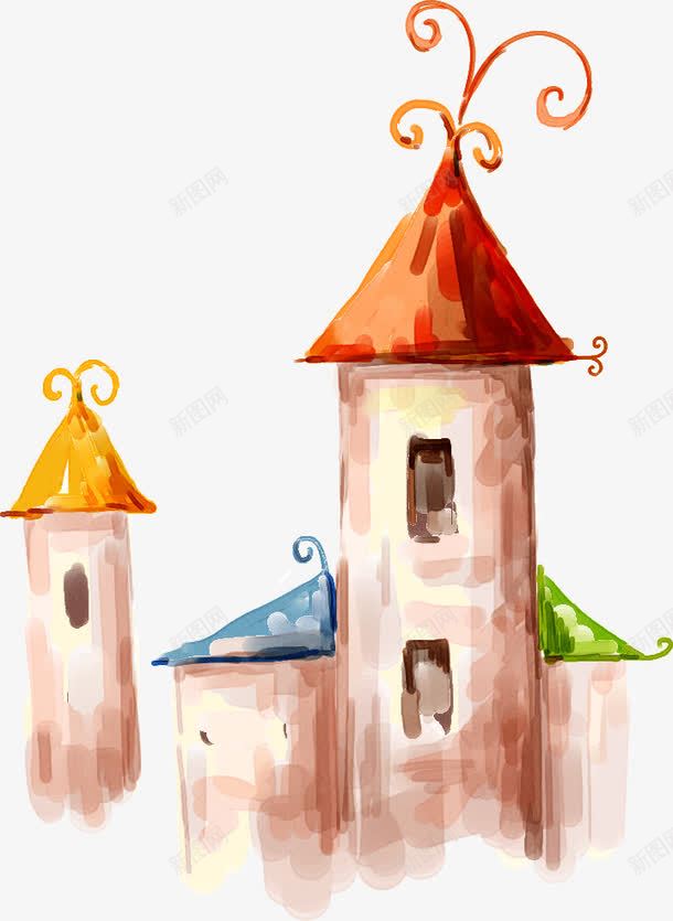 手绘漫画可爱卡通建筑png免抠素材_88icon https://88icon.com 卡通 可爱 建筑 漫画