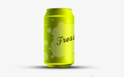 绿色易拉罐一瓶饮料罐高清图片