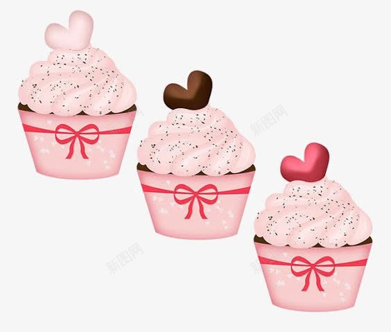 手绘粉色纸杯蛋糕png免抠素材_88icon https://88icon.com 卡通 手绘 粉色 纸杯蛋糕