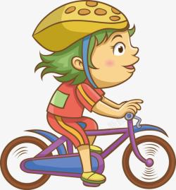 骑自行车的小男生素材