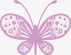 卡通紫色精美的蝴蝶素材