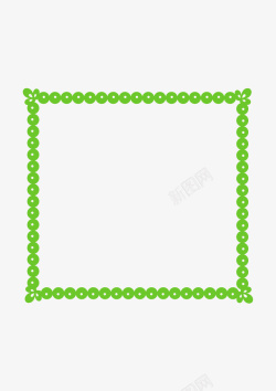 绿色边框花边装饰矢量图素材