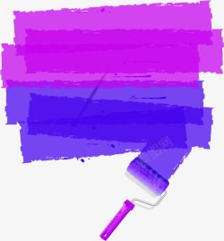 紫色清新涂料边框纹理素材
