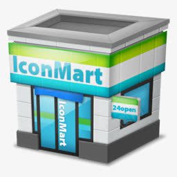 紫色店铺背景商店Iconmart图标图标