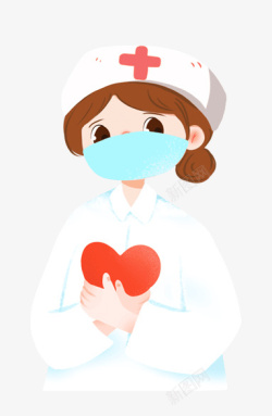 矢量护士素材医生护士红十字爱心高清图片