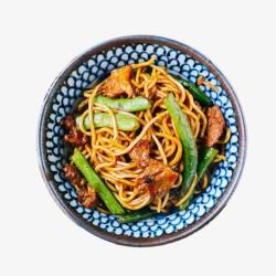 青菜肉片泡面素材