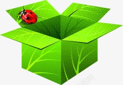 绿色包装盒矢量图素材