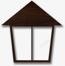 棕色漂亮小屋素材