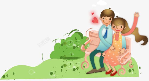 卡通插画草地上坐在木椅的夫妻png免抠素材_88icon https://88icon.com 卡通插画 可爱 坐木椅 夫妻 孕妇 草地上 草地上的人
