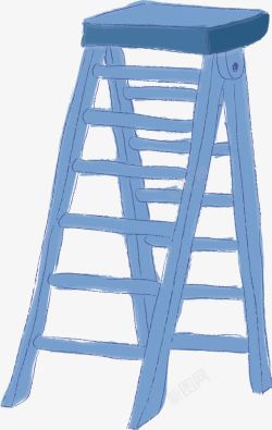 梯子蓝色素材
