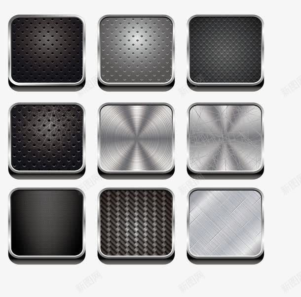 金属皮革质感矢量图ai免抠素材_88icon https://88icon.com 材料 质感 矢量图