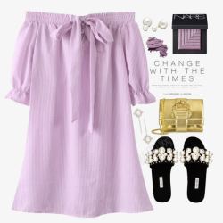 粉紫上衣和拖鞋素材