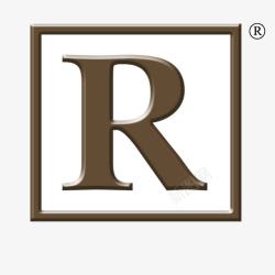 正方形R商标素材