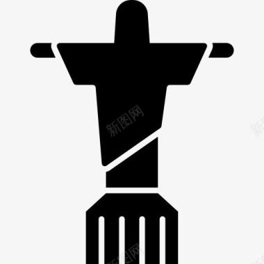 圣诞老人雕塑巴西雕塑的基督救世主图标图标