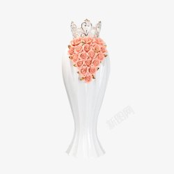 粉色贴花欧式现代贴花陶瓷花瓶高清图片