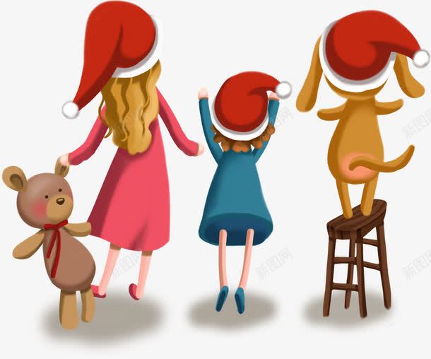 背对着的人png免抠素材_88icon https://88icon.com 圣诞 圣诞图片 圣诞库 圣诞库图片 圣诞素材 帽子 彩色 手绘