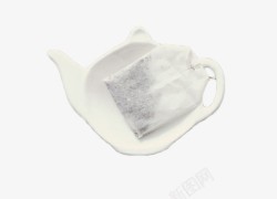 白色袋泡茶包素材