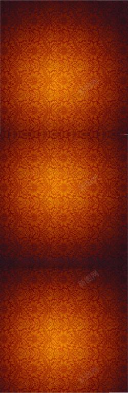 黄色古典复古花纹素材