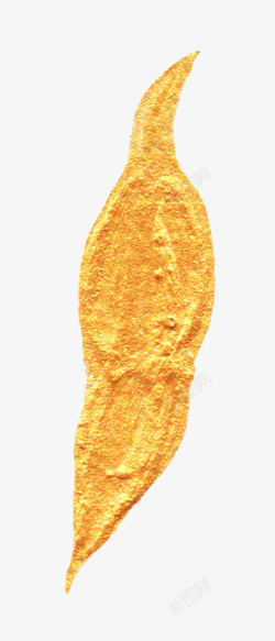 金色颗粒一片叶子素材