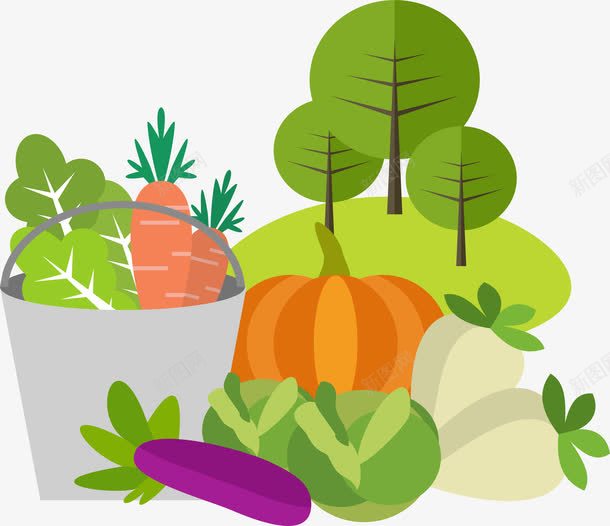 健康营养蔬菜png免抠素材_88icon https://88icon.com 健康饮食 矢量素材 绿色蔬菜 茄子 蔬菜
