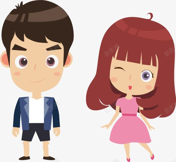 卡通情侣人物矢量图ai免抠素材_88icon https://88icon.com 卡通 周一情侣 情侣 扁平人物 矢量图