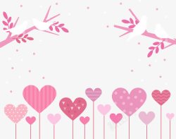 白鸽粉色粉色爱心浪漫情人节高清图片