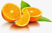 黄色橙子水果剖面素材