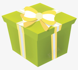 绿色的礼物盒素材