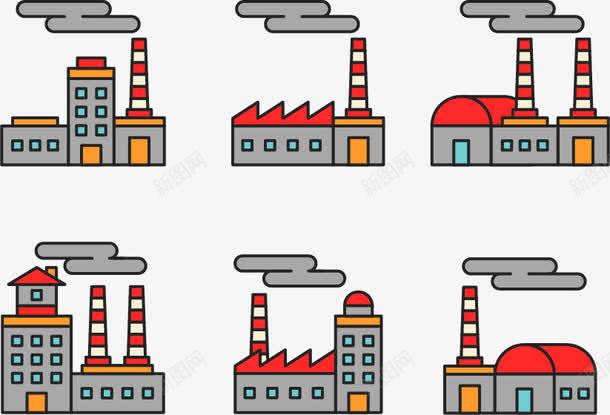 冒黑烟的企业png免抠素材_88icon https://88icon.com 工业型城市 新工业 环境污染 生活环境 空气污染 黑烟