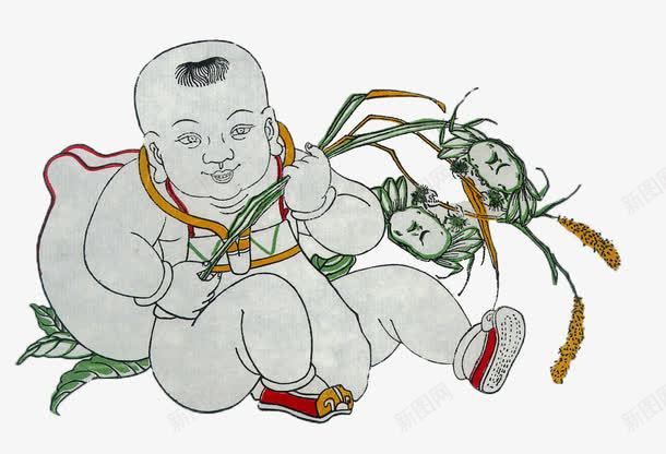 新年年画png免抠素材_88icon https://88icon.com 中国年画 年画元素 年画设计 新年元素