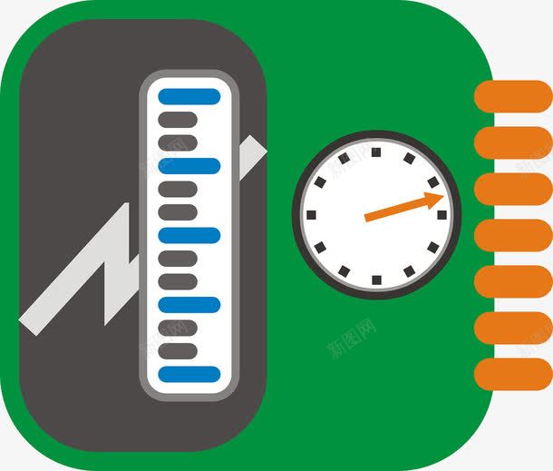 绿色的温度测量仪png免抠素材_88icon https://88icon.com 测量 温度 绿色