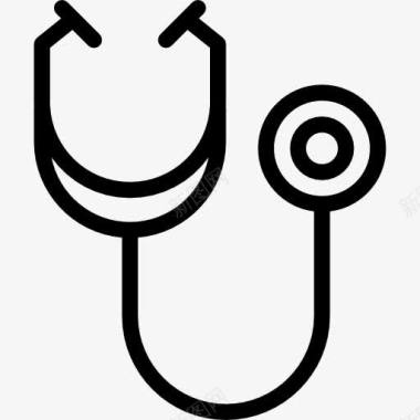 健康医疗听诊器图标图标