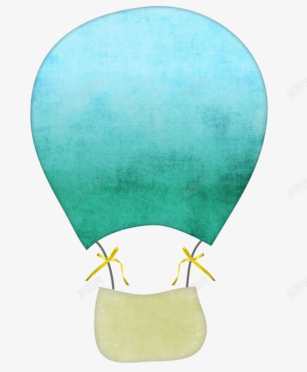 手绘热气球png免抠素材_88icon https://88icon.com 人气球 免费png素材 手绘图 蓝色