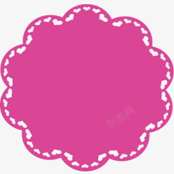 粉色花边纸素材