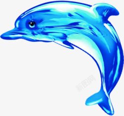 蓝色卡通海报鲸鱼效果素材
