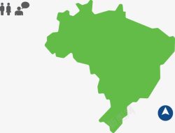 巴西旅游地形图矢量图素材