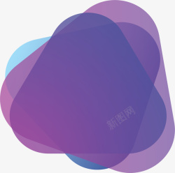 紫色三角抽象边框矢量图素材