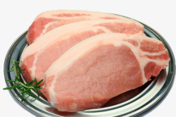 铁盘子铁盘子装一鲜猪肉高清图片